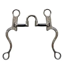 125 мм нержавеющая сталь конский бит цельный соединенный рот Snaffle антикварное западное Серебряное украшение для верховой езды гоночное оборудование