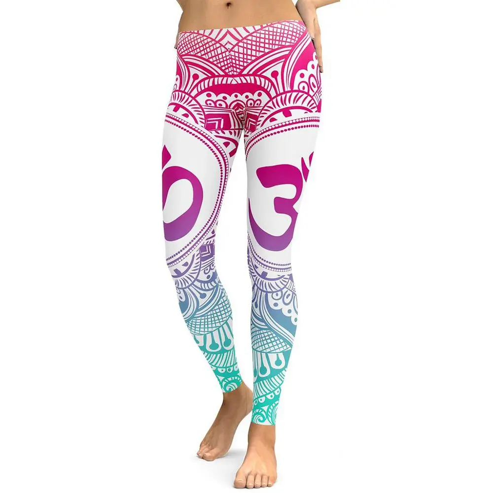 

Bohemian Style Digital Print Elastic Slim Workout Leggings Fitness Feminina Plus Size Sports Wear For Women Wear Fashion Pants