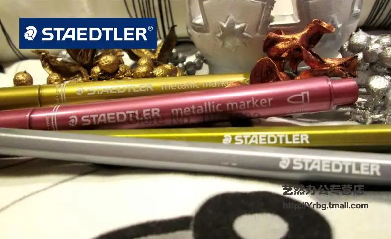 5 шт/лот Staedlter 8323 металлическая цветная краска на водной основе ручка маркер ручка Украшение Ручка для дизайна ногтей в домашних условиях для поздравительная и пригласительная открытка карта