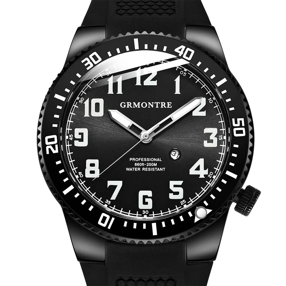 

200 m Waterproof Professional Diving Watch GRMONTRE Watches Men Sports Quartz Watches relogio feminino Super green luminescence