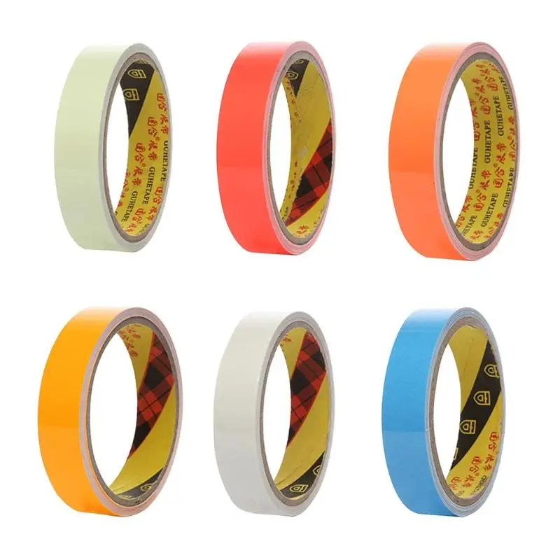 

20mmx3m Reflective Glow Tape Self-adhesive Sticker Fluorescent Warning Tape Cycling Warning Security Tape
