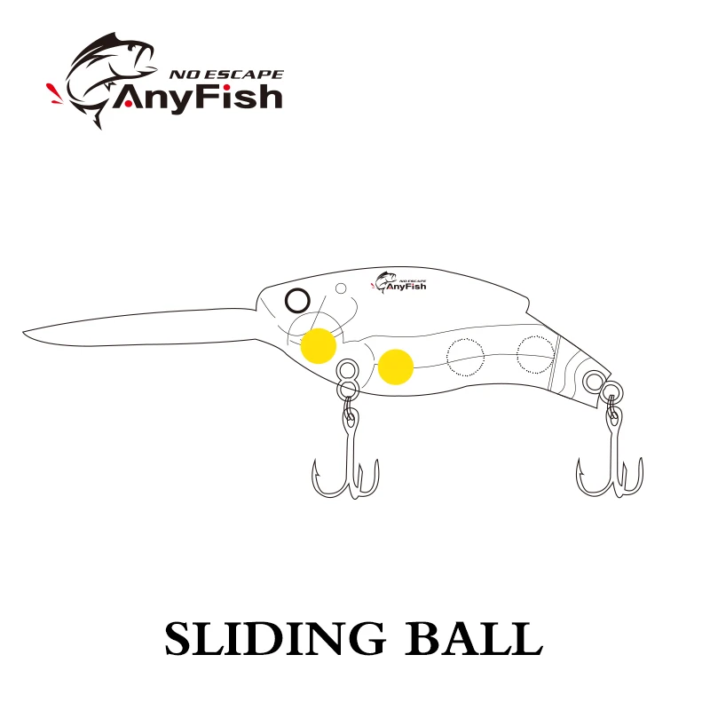 ANYFISH воблер 65SDR рыболовные приманки глубина погружения 4 м жесткие 3D глаза