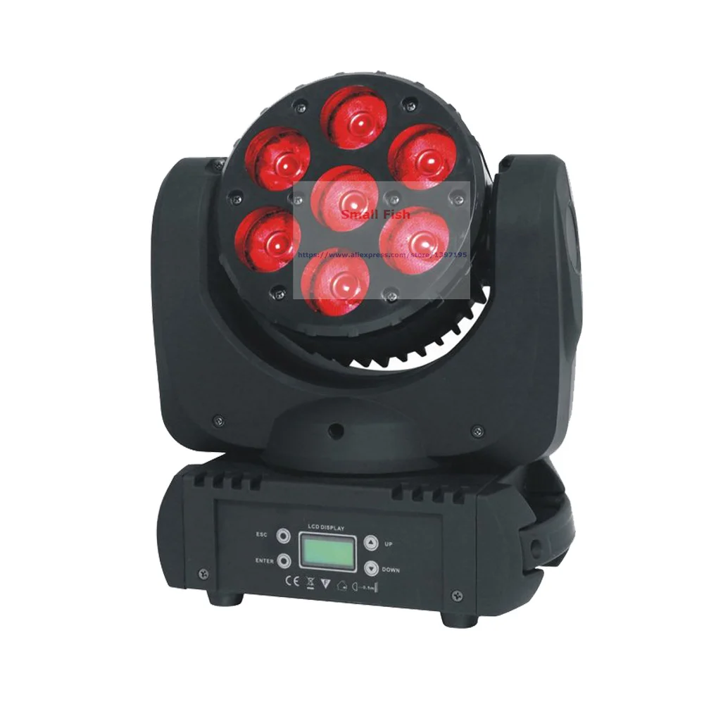 Распродажа 2xlot LED Moving Head Light Mini 7X15W Высокая мощность RGBW 4в1 смешивание цветов 9/12/16