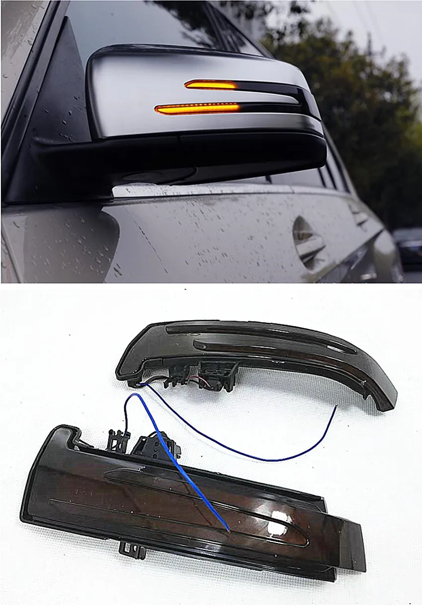 

For Mercedes Benz A B C E S CLA GLA GLK CLS Class W176 W204 W212 LED Dynamic Turn Signal Blinker Side Mirror Indicator Light