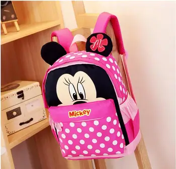 

Fashion Children School Bags Cartoon Minnie Kid Bag Mickey Backpacks Kindergarten Preschool Backpack Free Shipping