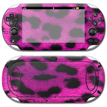 

Free drop shipping for pink Leopard tiger skin sticker top quality for PSVITA 1000 front and back decals #TN-PV1000-0032