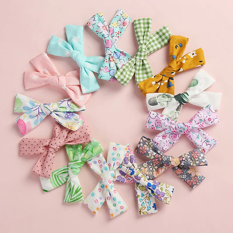 bulk-60pc-lot-newborn-spring-color-floral-print-hair-bow-with-clips-sweet-girls-hairpins-photographed-props-headwear