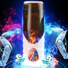 Leten Telescopic Male Masturbator Automatic heating vioce Masturbador masculino electrico Realistic Vagina sex toys for men gay