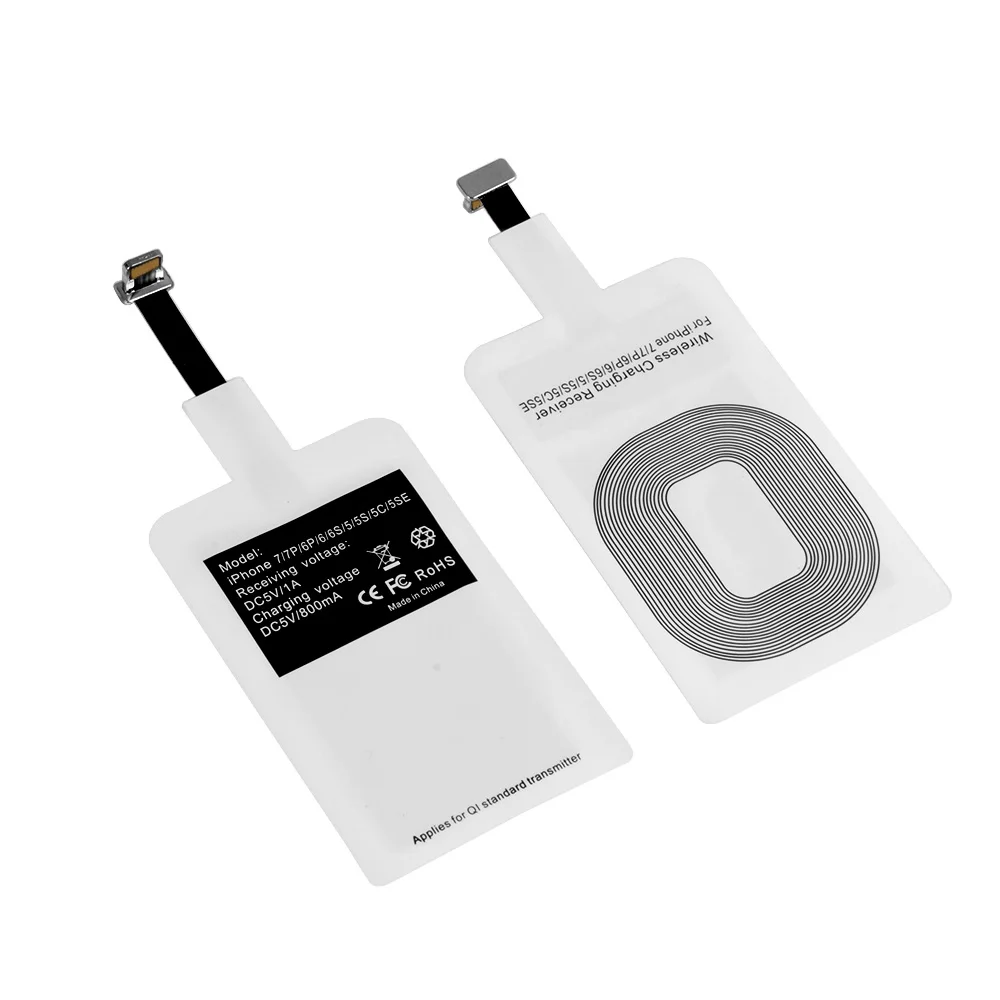 Qi Беспроводное зарядное устройство приемник для iPhone 7 8 6 6s Xs max Micro usb type C беспроводной зарядный разъем для samsung Xiaomi huawei