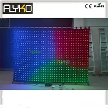 Испанский AliExpress дизайн видео видение СВЕТОДИОДНЫЙ занавес для украшение сцены Гибкая светодиодная занавеска