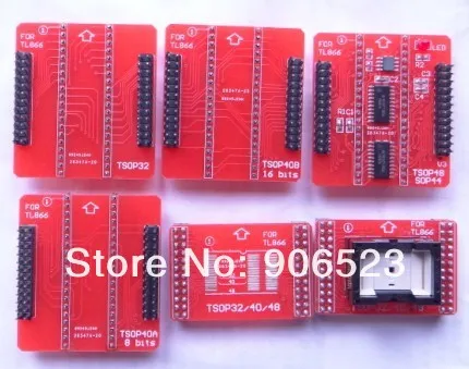 

free shipping 6pcs/set TSOP32 TSOP40 SOP44 TSOP48 Adapter for TL866A/TL866CS Programmer TSOP32/40/48 socket