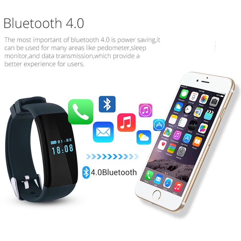 Smart Bracelet Fitness Watch Smart Oled Touch Screen Man Women Sport Wristband Heart Rate Monitor Smart Bracelet For Android IOS