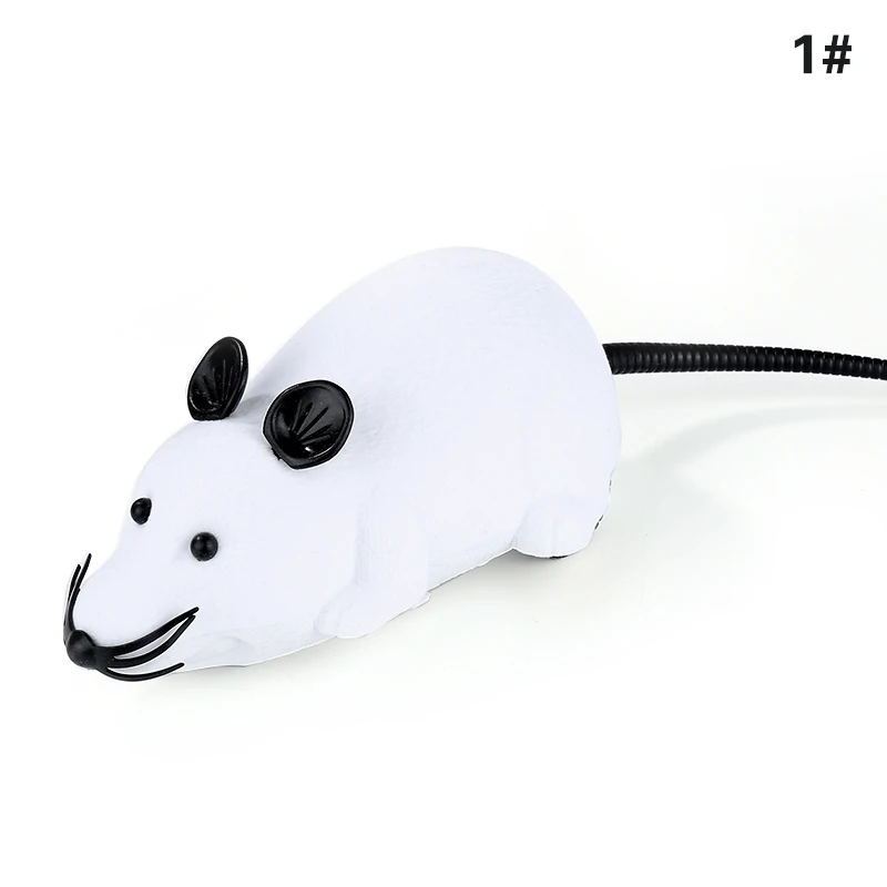 Забавная Новая Черно-белая игрушка для кошки-мышки,, беспроводная радиоуправляемая серая крыса, игрушка "мышь", пульт дистанционного управления, мышь для детей, игрушки