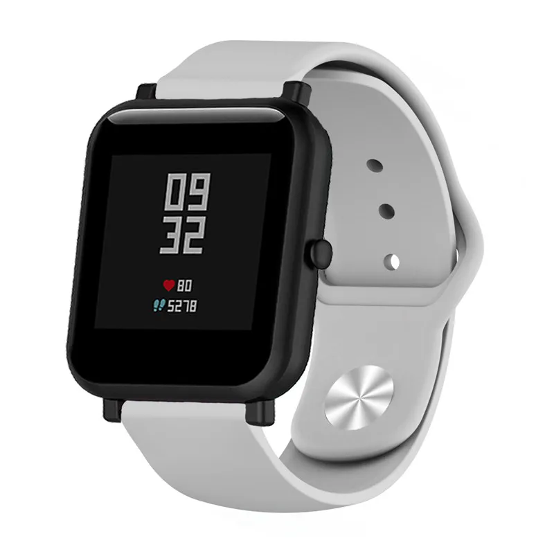 20 мм Мягкие силиконовые полосы для Xiaomi Huami Amazfit Bip маленький ремешок Ремешок для наручных часов для Galaxy Watch 42 мм/команда S4 браслет