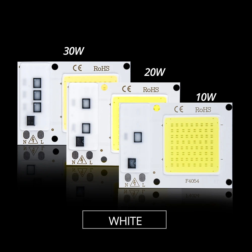 Vacamm светодиодный COB Точечный светильник s Smart IC Фактическая мощность Высокая люменов чип лампа 10 Вт 20 Вт 30 Вт для помещений DIY светодиодный прожектор светильник