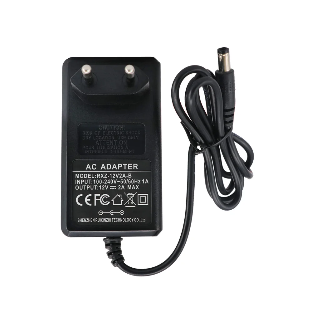  TMEZON EU US AU UK AC Camera Power Adapter Input 100-240V DC 12V 2A Work For CCTV Camera Video Reco - 32358087019