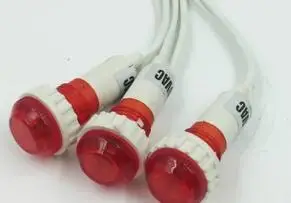 10 шт. 10 мм резьба 19 см длинный кабель красный зеленый желтый сигнальный светильник лампа 6 в 12 В 24 В 220 В 380 В XD10-6