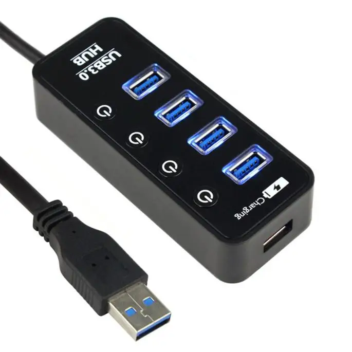 CARPRIE usb хаб 3 0 высокоскоростной Usb 4 порта Внешний с независимым переключением для