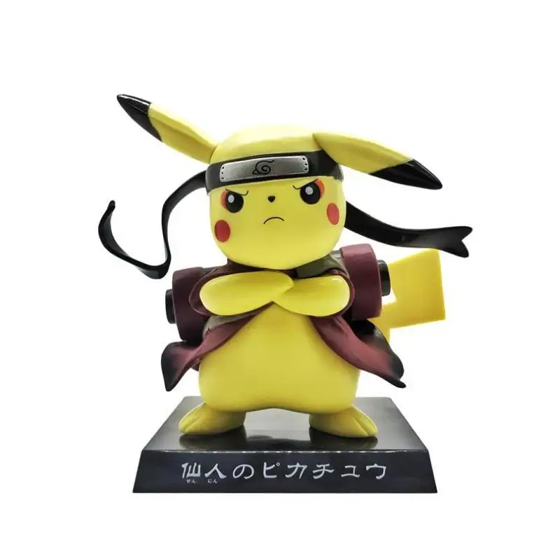 

Pikachu Cosplay Naruto Uzumaki Naruto Cartoon Anime Pocket Action Figure PVC toys Collection figures for friends gifts