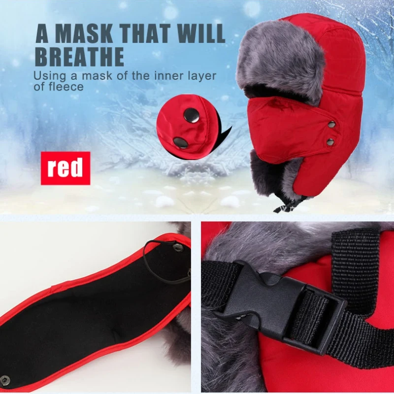 Новые зимние меховые шапки для альпинизма, ветрозащитные толстые теплые зимние женские шапки, маска для лица, зимняя теплая шапка