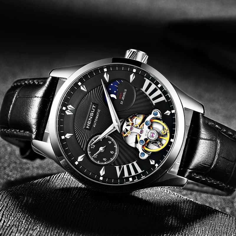 

New Number Sport Design Bezel Golden Watch Mens Watches Top Brand Luxury Montre Homme Clock Men Automatic Skeleton Watch