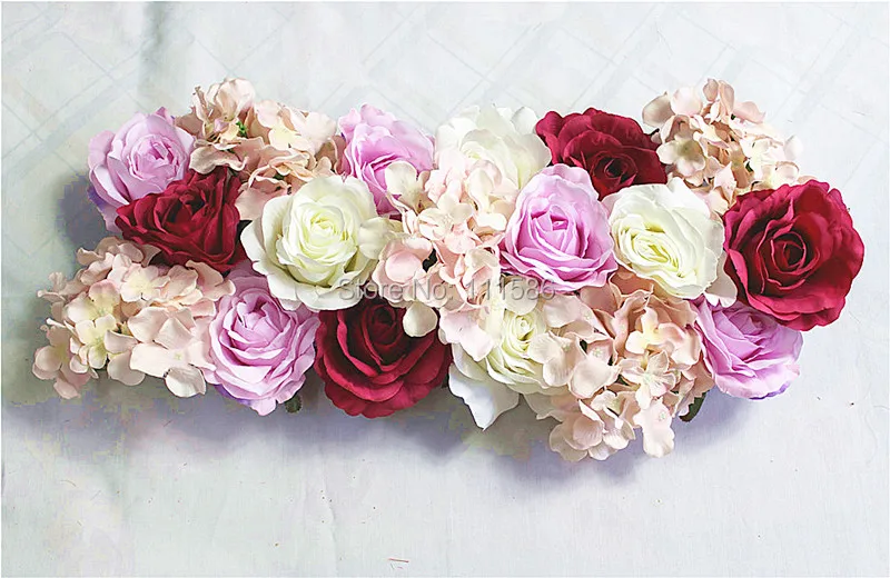 SPR Новый высокое качество свадебное украшение цветок стены искусственного свадебные фон цветок дорожные свинца цветы Таблица центр