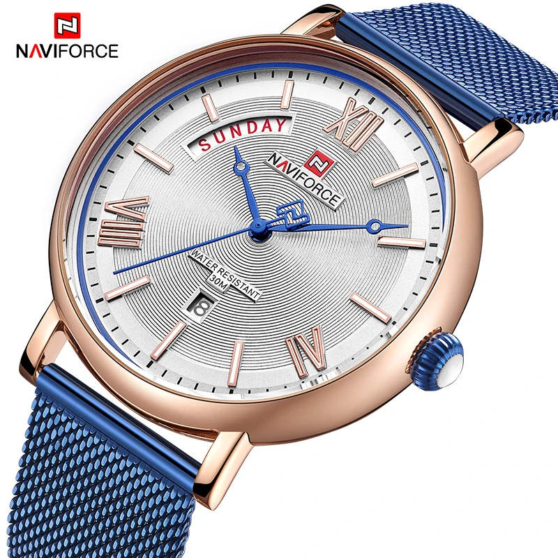 

NAVIFORCE Men Watch Date Week Sport Mens Watches Top Brand Luxury Military Army Fashion Business Leather Strap Quartz Male Clock