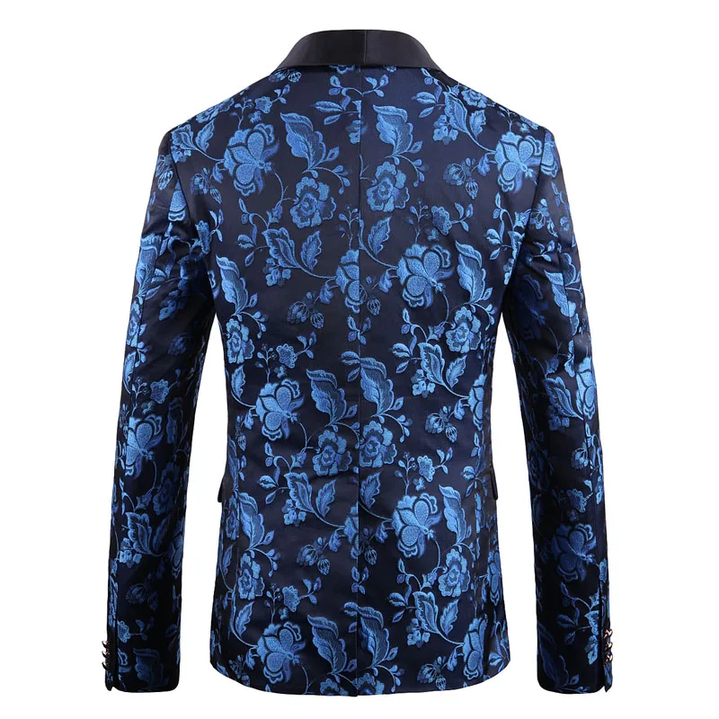 2019 autumn and winter new large size men's suit blazer high quality men's jacquard suit embroidery dress men's wild single West