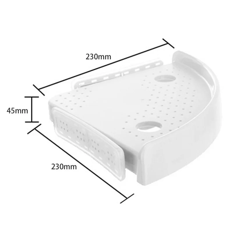 الحمام الجرف Qrganizer التقط الجرف رف زاوية العلبة حمام البلاستيك رف زاوية دش تخزين حامل حائط