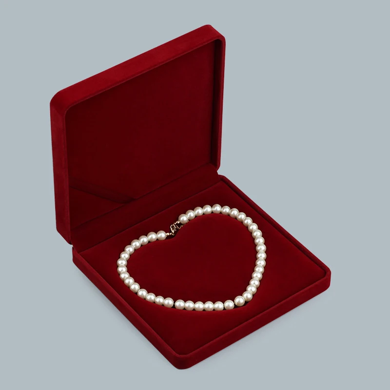 Высокая Класс бархатная шкатулка для драгоценностей набор серьги браслет кольцо подарочные коробки для ожерелья случаях Дисплей красный