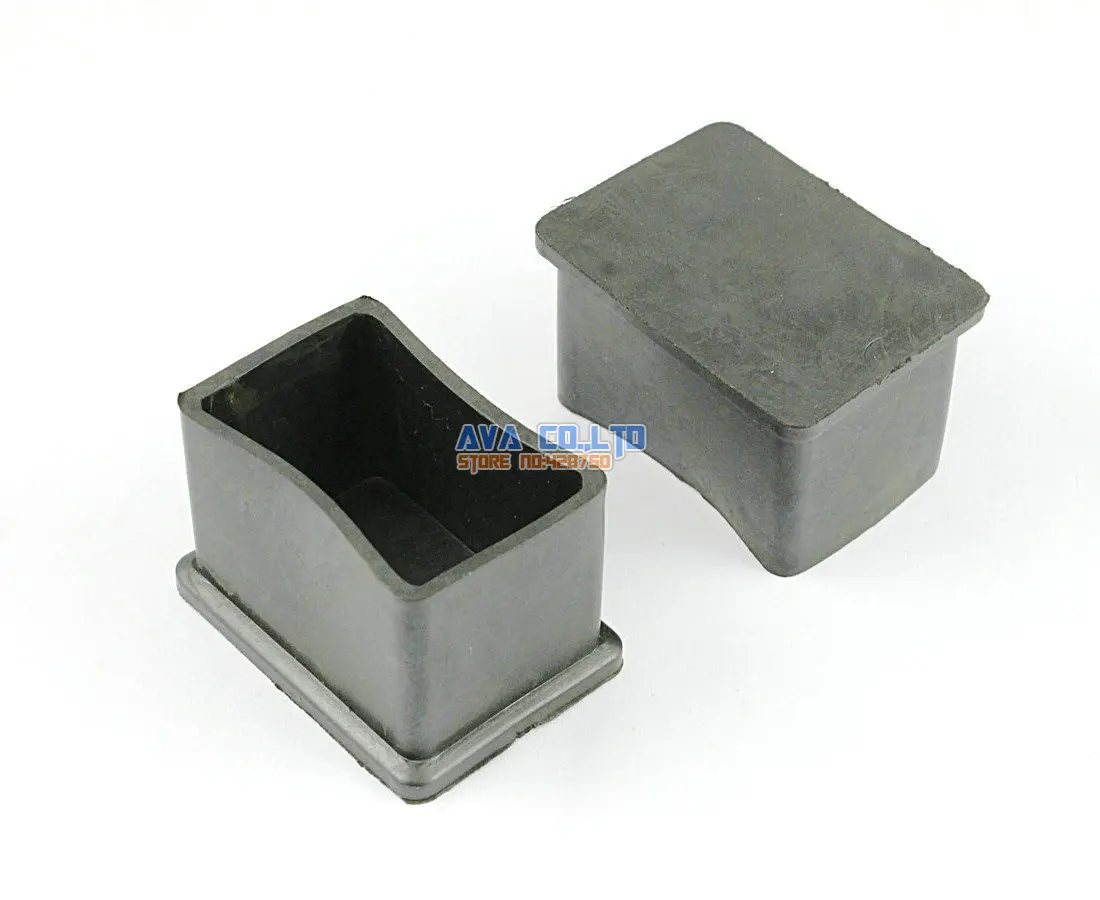 16 Pieces 25 x 38mm Rectangle Rubber Furniture Chair Table Feet Leg