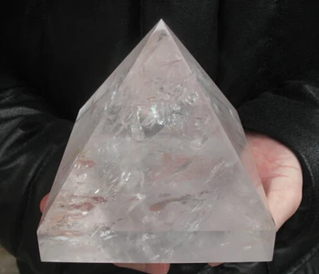 

AAA+++ 1395g NATURE transparent QUARTZ CRYSTAL gemstone PYRAMID POINT HEALING