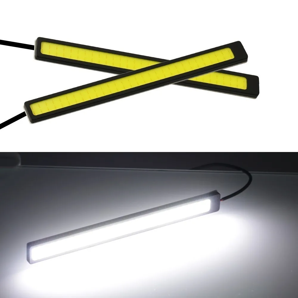 2 Pcs 17CM COB DRL LED Daytime Running Light Auto Lamp External Lights For Universal Car Waterproof Day Light Bars Fog Driving 2 Pcs 17CM COB DRL LED Daytime Running Light Auto Lamp External Lights For Universal Car Waterproof Day Light Bars Fog Driving