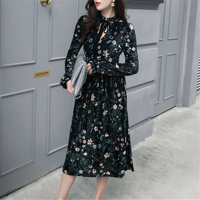 vestido estampado inverno