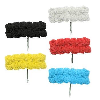 

720pcs Artificial Foam Rose Flower Wedding Bouquet DIY Craft Decor