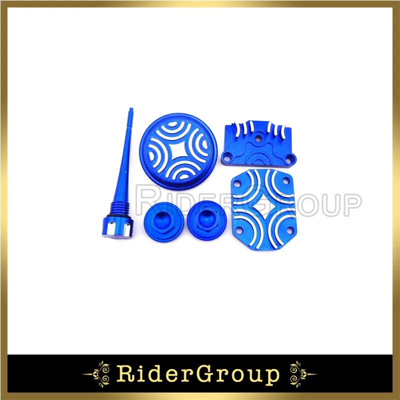 CNC алюминиевый двигатель одеваются комплект для 50cc 70cc 90cc 110cc 125cc китайский питбайк мотор Трейл мотоцикл - Цвет: Blue