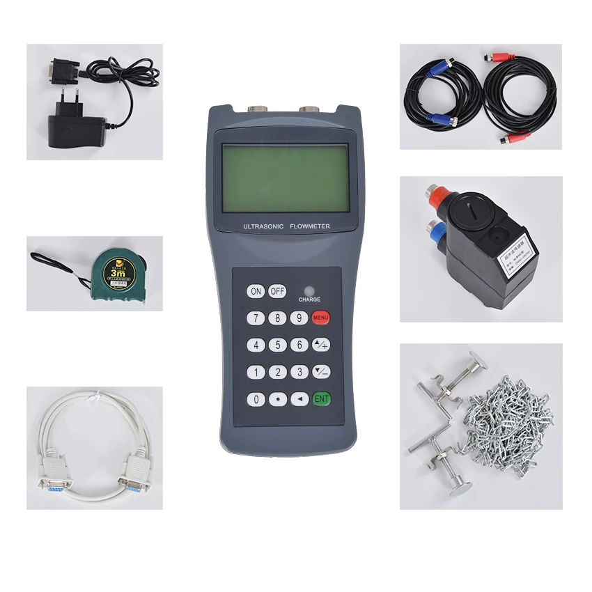 

TDS-100H Handheld Ultrasonic Flow meter M2 ( 50-700mm ) with CD water flowmeter 100-240V Portable Handheld ultrasonic flowmeter