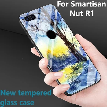 

6.17" For Smartisan Nut R1 case For Smartisan NutR1 cover glass case tempered glass phone cases For Smartisan Nut R 1 shell