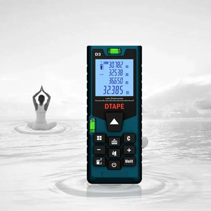 DTAPE D3 Digital Laser Distance Meter 40/50/60/80/100m Rangefinder Range Finder Auto Power Off Tape Ruler Measure Distance Teste