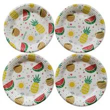 30 PCS 7 pollici di Carta Pallet Partito Stoviglie Usa E Getta Forniture Festa di Compleanno Del Partito di Festival Vassoio Della Torta Piastra Barbecue G604(China)
