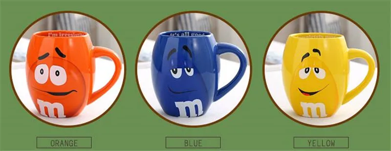 M& m кофейные кружки чашки для чая и кружки с милым мультяшным изображением большой емкости посуда для напитков Рождественский подарок