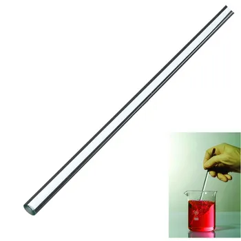 

KiCute Wholesale 5pcs Glass Stirring Rod for Lab Use Stiring Stirrer Laboratory 150mmx5mm Transparent School Glass Buret Mixer