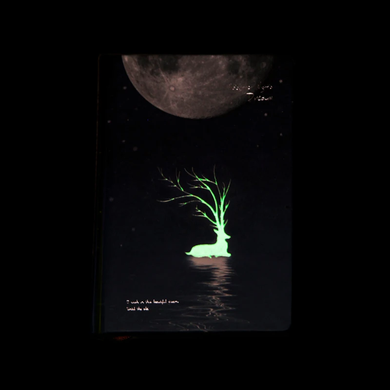 1 Pcs Full Color Mão pintado Capa Dura Notebook Midsummer Sonho Noite Luminosa Veados Criativo Mão Conta Este Diário 9 Cheap Cadernos