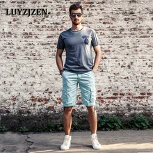 Камуфляжные мужские шорты Карго мужские свободные многокарманные шорты милитари для мужчин летние новые шорты-бермуды карго 1029