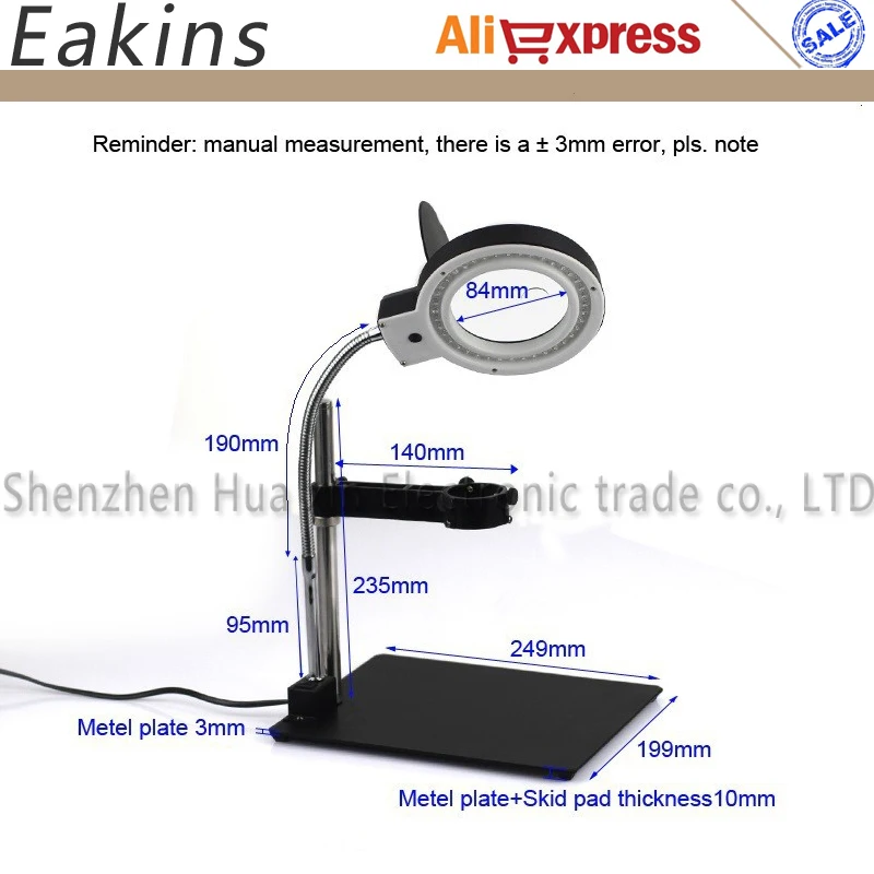 Держатель для горячего воздушного пистолета/зажим/джиг+ паяльная станция BGA+ 8X40 светодиодный светильник с подсветкой настольная лупа для ремонта печатных плат