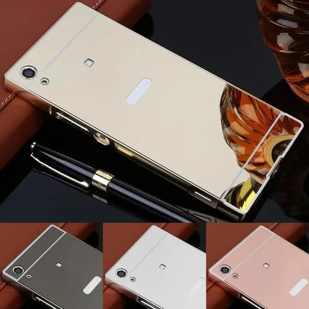 

For Sony Xperia XA1 case Luxury Aluminum Metal Frame Mirror Acrylic Back Cover for Sony XA1 G3121 G3123 G3125 G3112 G3116 cover