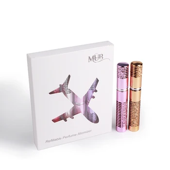 6PCS 5ml Refillable Portable Mini perfume bottle &Traveler Metal Spray Atomizer Empty Travel Perfume Bottle