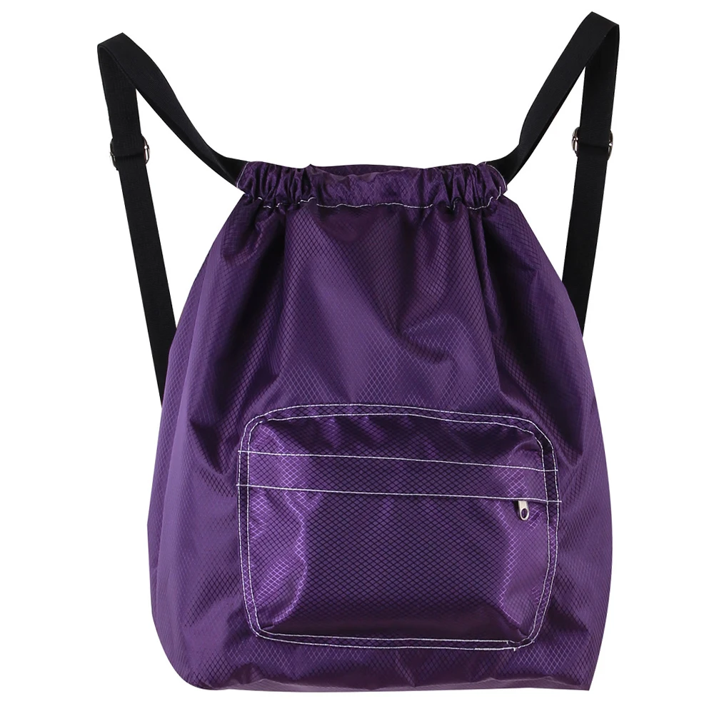 Рюкзак на шнурке, водонепроницаемый, унисекс, спортивная сумка для хранения, сухой, влажный, разделенный отсек для улицы, пляжа, плавания, кемпинга, спорта - Цвет: Purple