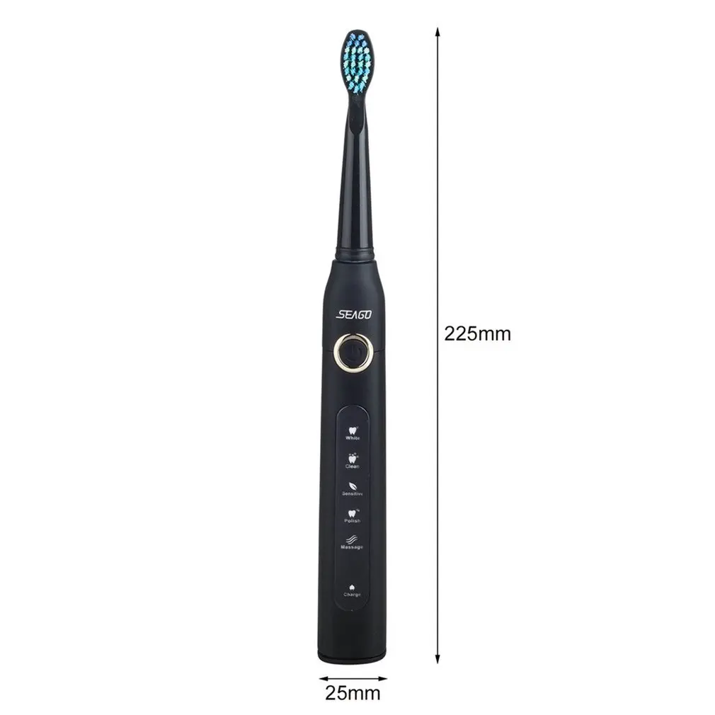 Seago SG 507 электрическая зубная щетка умный таймер звуковая USB перезаряжаемая