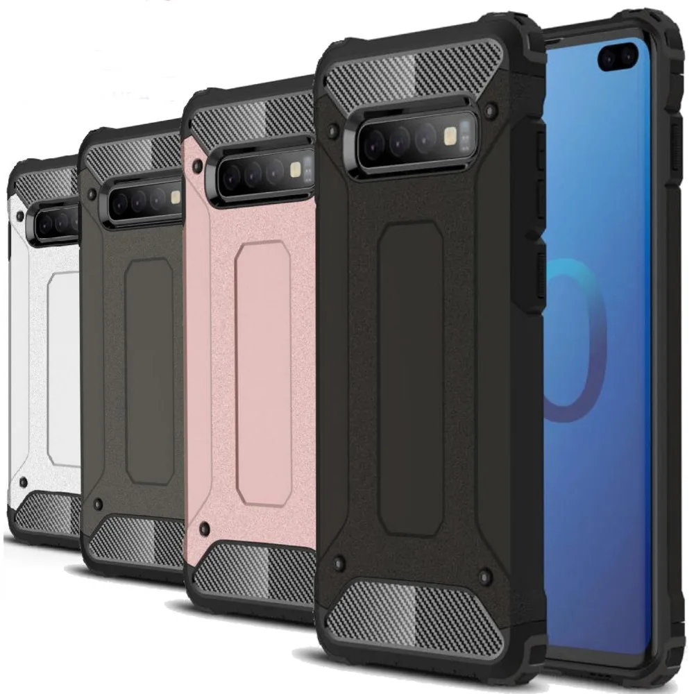 

Luxury Shockproof Protection Phone Case For Samsung galaxy S10 S9 S8 Plus S10e S7 S6 Edge Hybrid Hard PC+TPU Rubber Armor Case